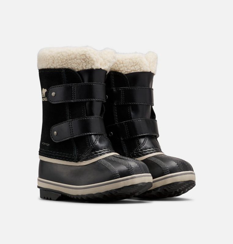 Kids Snow Boots Black - Sorel Childrens 1964 Pac™ Strap - 946-QIWOHB